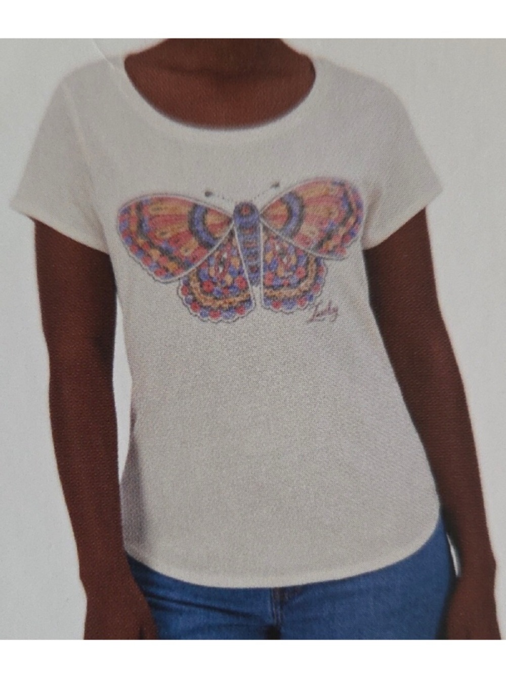 Lucky Brand Butterfly Graphic Tee - Picture 2 of 9